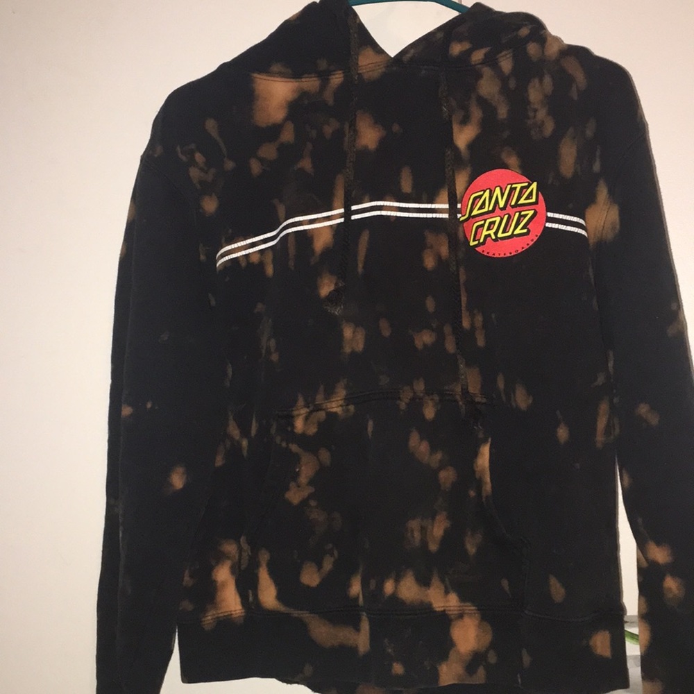 Black bleach tie dye very warm.
